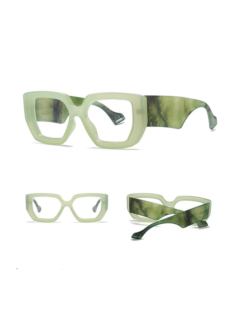 Excefore Blue Light Glasses, Oversized Square Thick Frame Blue Light Glasses for Women Men, Fashion Square Computer Eyeglass Anti Eyestrain and Prevent Headache, Computer Gaming Eyeglasses - Image 1