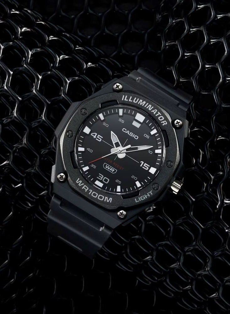 CASIO Analog Quartz Black Dial Resin Band Watch MW-620H-1AVDF - Image 3