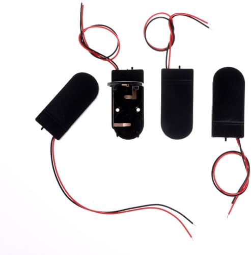 Mini Skater 12 PCS ON/Off Switch 2 x 3V CR2032 Cell Button Battery Holder for Light (Black) - Image 3