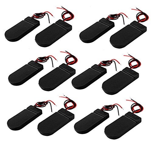 Mini Skater 12 PCS ON/Off Switch 2 x 3V CR2032 Cell Button Battery Holder for Light (Black) - Image 4