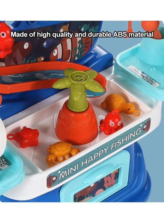 19-Piece Children's Fishing Toy Set Children's Fishing Table Water Park Toy Set with Fishing Gear Pretend Role Play Toys Early Education Simulation Fishing Toy Set for Kids Boys Girls Gifts for Toddlers  Age 3-6 - Image 5