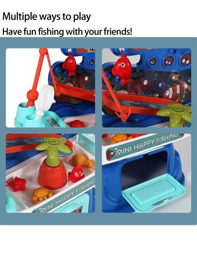 19-Piece Children's Fishing Toy Set Children's Fishing Table Water Park Toy Set with Fishing Gear Pretend Role Play Toys Early Education Simulation Fishing Toy Set for Kids Boys Girls Gifts for Toddlers  Age 3-6 - Image 4