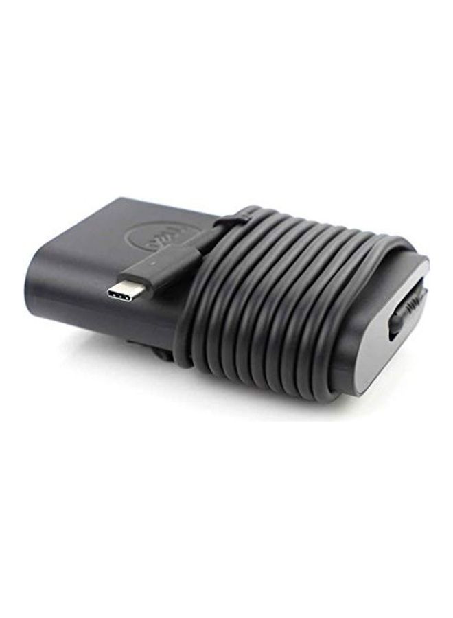 ديل شاحن لابتوب يعمل بالتيار المتردد مع كابل Type C أسود - Image 3