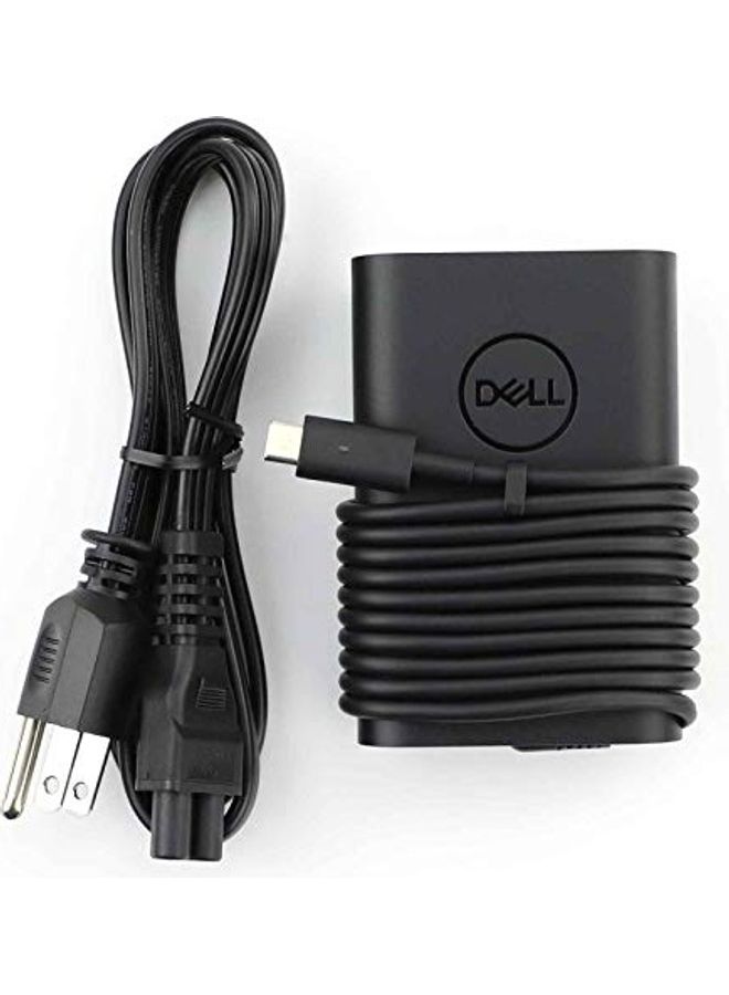 ديل شاحن لابتوب يعمل بالتيار المتردد مع كابل Type C أسود - Image 4