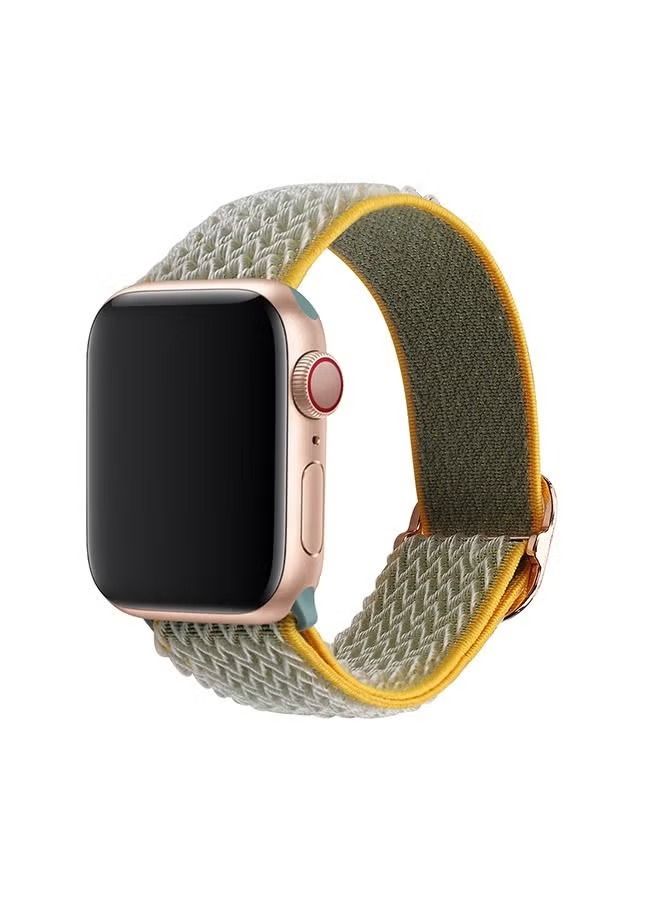إيف حزام مضفر بحلقة فردية مضفر متوافق مع سوار ساعة أبل SE 42/44 / 45mm iWatch Series 7/6/5/4/3/2/1 - Image 1
