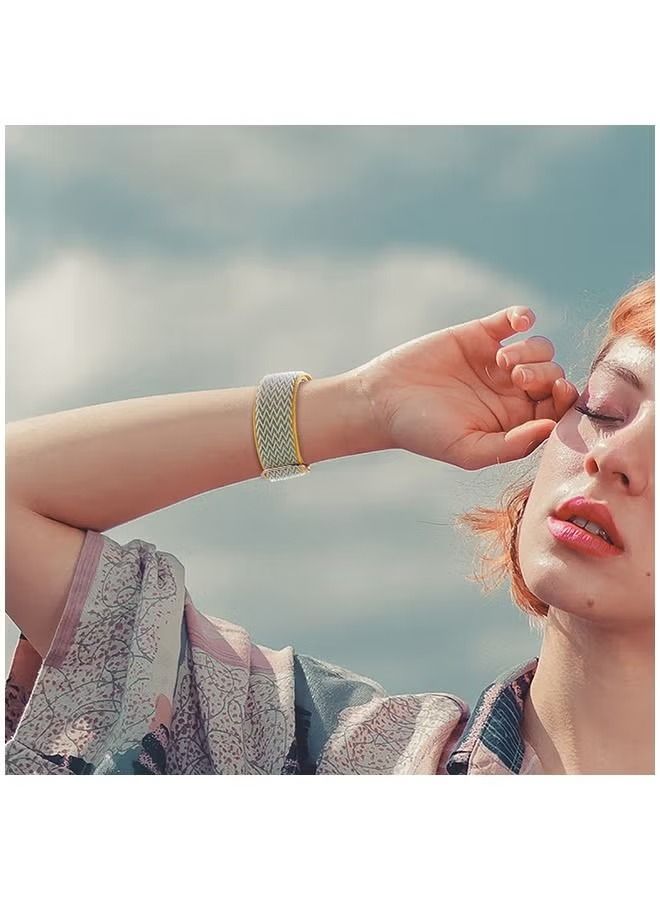 إيف حزام مضفر بحلقة فردية مضفر متوافق مع سوار ساعة أبل SE 42/44 / 45mm iWatch Series 7/6/5/4/3/2/1 - Image 3