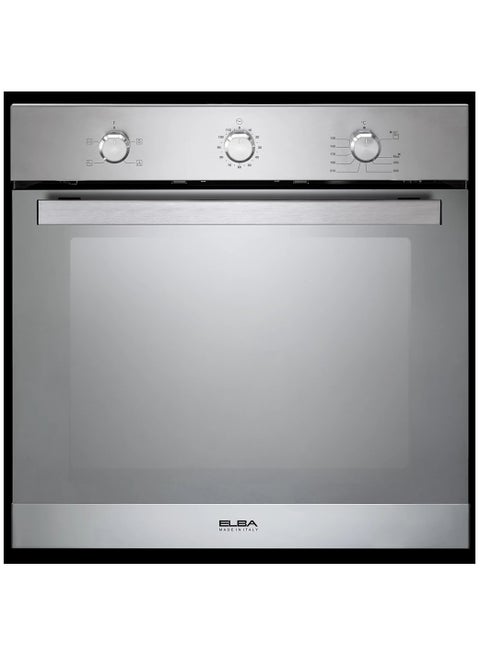 Built In Gas Oven With Fan and Grill Capacity 62 L-60 CM With 8 Functions-Mirror Double Glass-Stainless Steel Body-AL6XLXFG