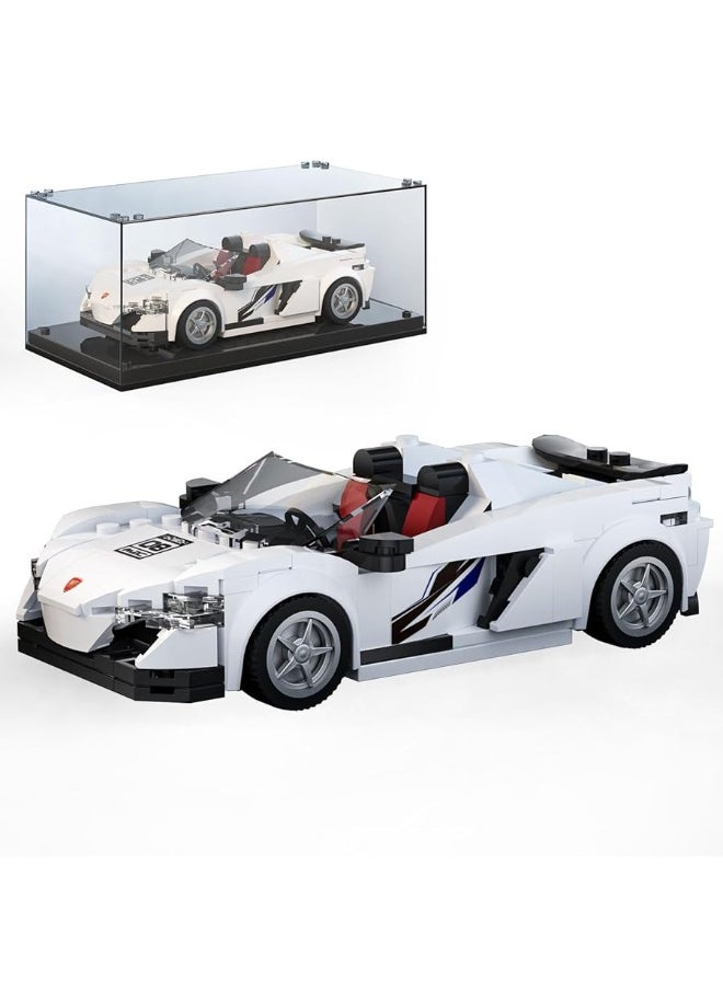mould king Mould King Speed Champion 650S Super Car Building Toys with Display Case 27043 Collectible Race Car Building Sets Model Car Kits Buildig Blocks Car Building Kits for Adults and Kids 8352PCS  - Image 1