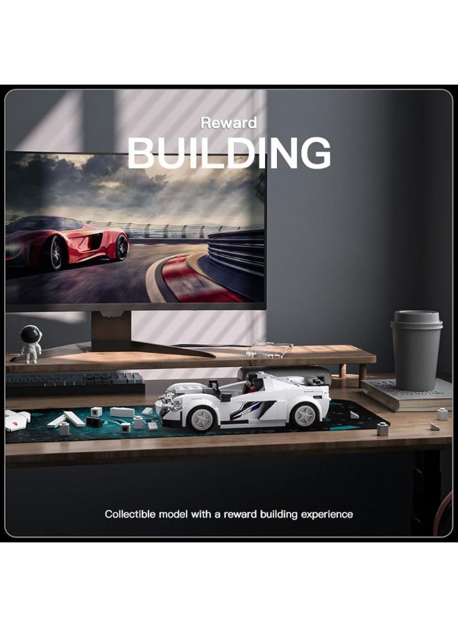 mould king Mould King Speed Champion 650S Super Car Building Toys with Display Case 27043 Collectible Race Car Building Sets Model Car Kits Buildig Blocks Car Building Kits for Adults and Kids 8352PCS  - Image 4