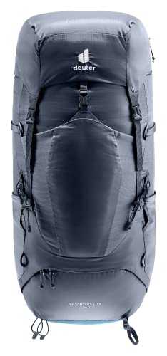 Deuter Unisex Aircontact Lite 50 + 10 L, Lightweight Backpacking & Hiking Backpack for Men & Women, 50 + 10 Liters - Black-Marine - Image 4