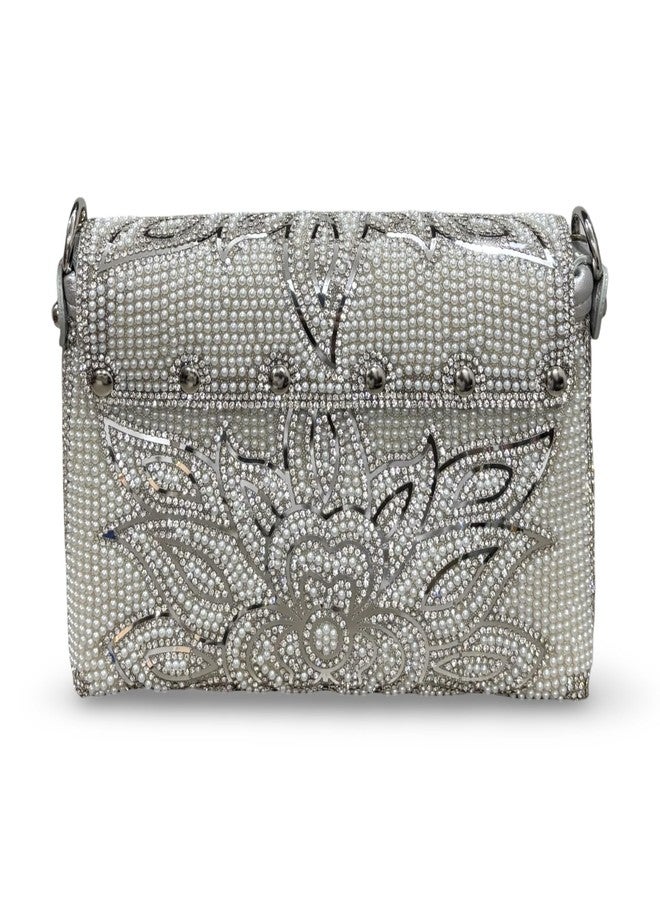 GLOSSY Women/Girl's Beaded Evening Clutch | Formal Dressy Evening Clutches Handbags for Wedding Cocktail Prom Elegance Charm - Image 5