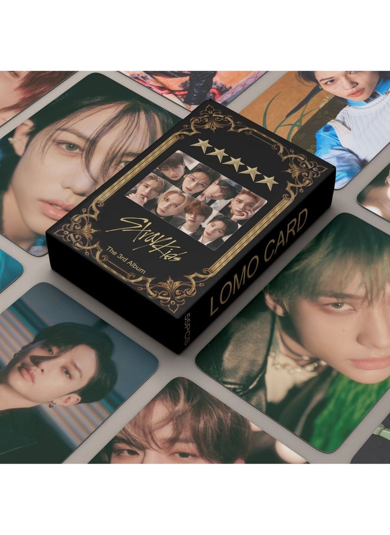 EHOME 55 Piece Stray Kids Photo 5 Star The 3rd Album Lomo Card  - Image 1