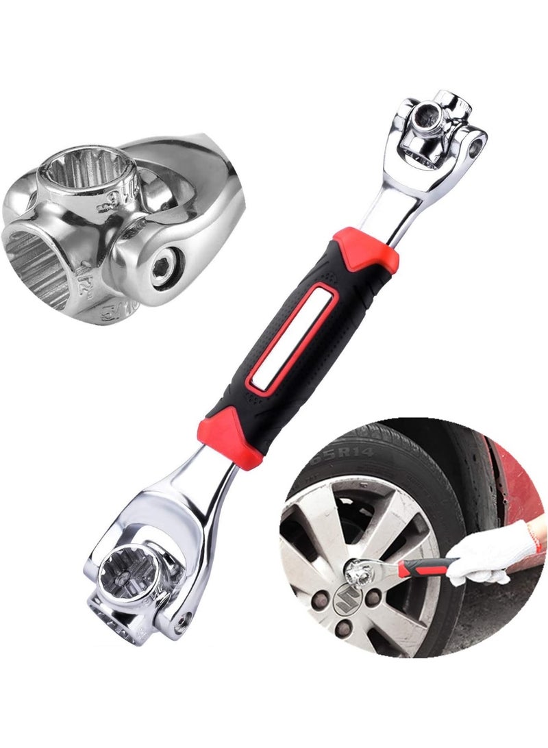Universal Socket Wrench 48 in 1 Multifunction Tool – Adjustable Rotatable Spanner for Bikes, Cars, and Home Use – Heavy Duty Professional Tool for Men (1 PCS) - Image 1