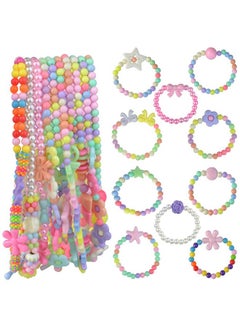 obmwang 20Pcs Princess Necklace Bracelet Set, Teenager Costume Jewelry Play Jewelry For Women Dress Up Pretend Play Party Favors  - Image 1