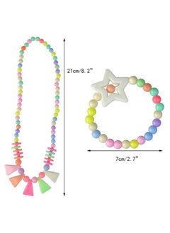 obmwang 20Pcs Princess Necklace Bracelet Set, Teenager Costume Jewelry Play Jewelry For Women Dress Up Pretend Play Party Favors  - Image 2