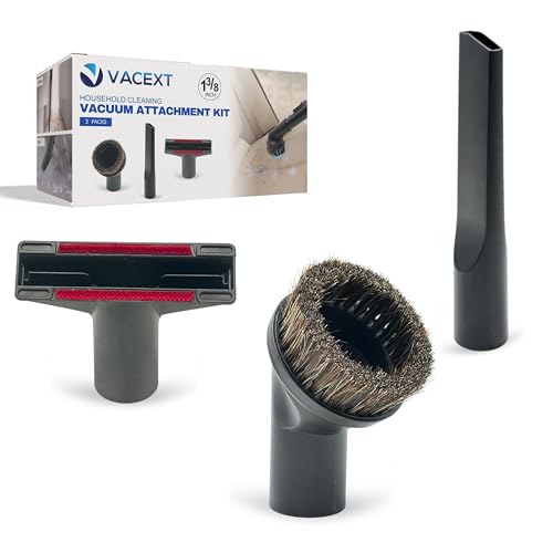 VACEXT 1-3/8 Vacuum Attachments for Shark & Miele, Horsehair Dusting Brush, Crevice Tool, Upholstery Attachment, Fit Shark Rotator NV360 NV350 NV500 NV501 HV300 HV301 HV322 HV371 HV372 & Miele C1 C2 C3 - Image 1