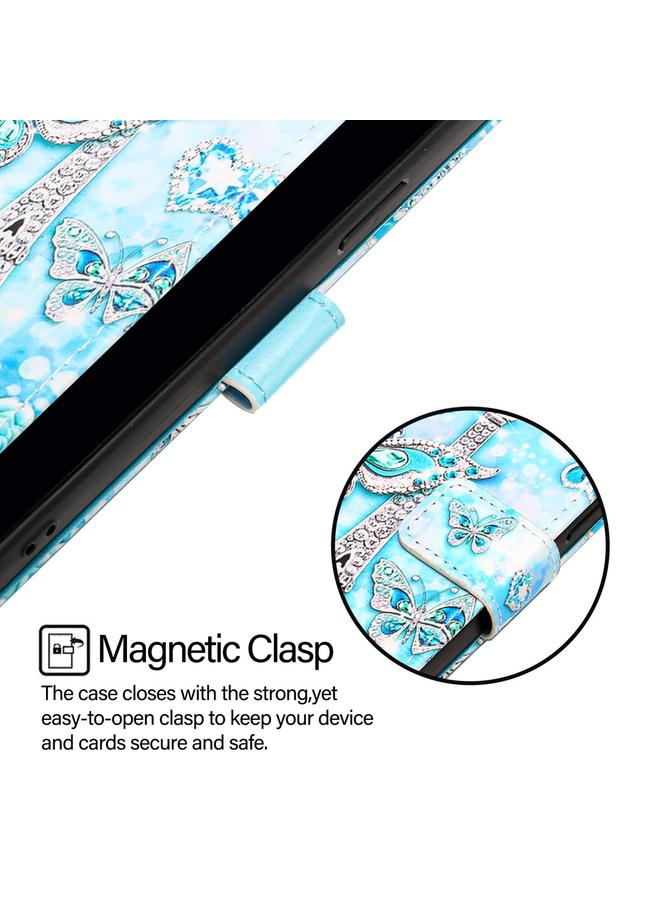 Green Tiger Case For Honor X9c Smart 5G Colored Drawing Pattern Plain Weave Leather Phone Case - Image 5