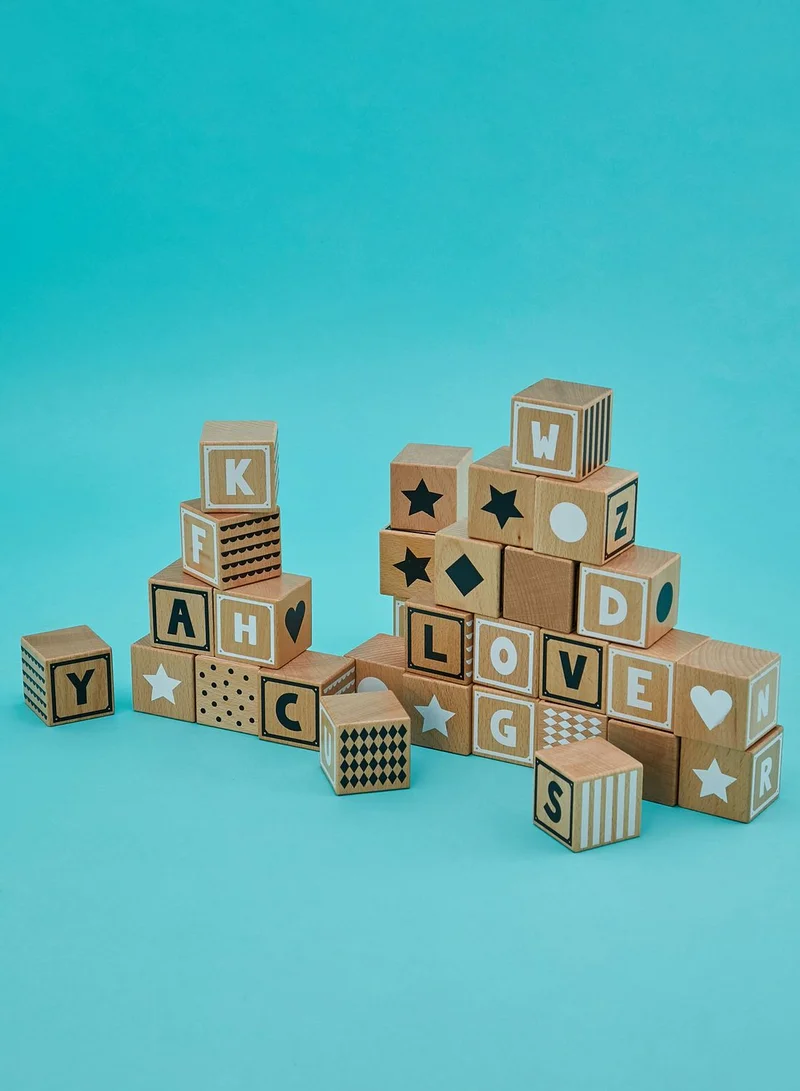 JaBaDaBaDo Wooden Alphabet Blocks