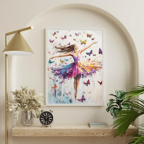 Legrace Dancing Girl Diamond Art Painting Kits for Adults Full Drill Diamond Dots Paintings for Beginners Round 5D Paint with Diamonds Pictures Gem Art Painting Kits DIY Adult Crafts Kits 12x16inch - Image 3