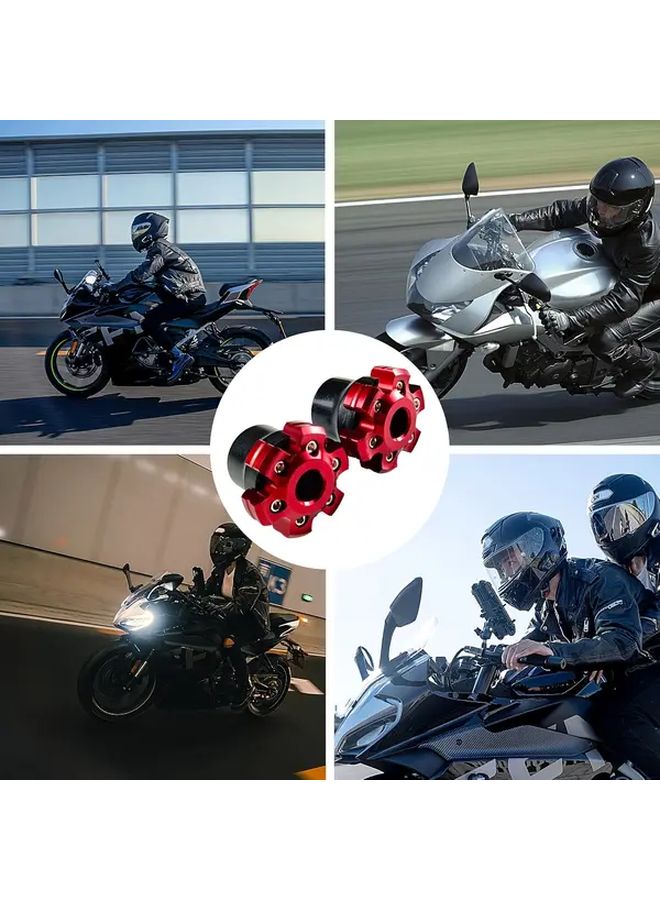 Universal CNC Aluminum Motorcycle Fork Slider Protectors Black 2 Pack Anti Fall Collision Safety - Image 3
