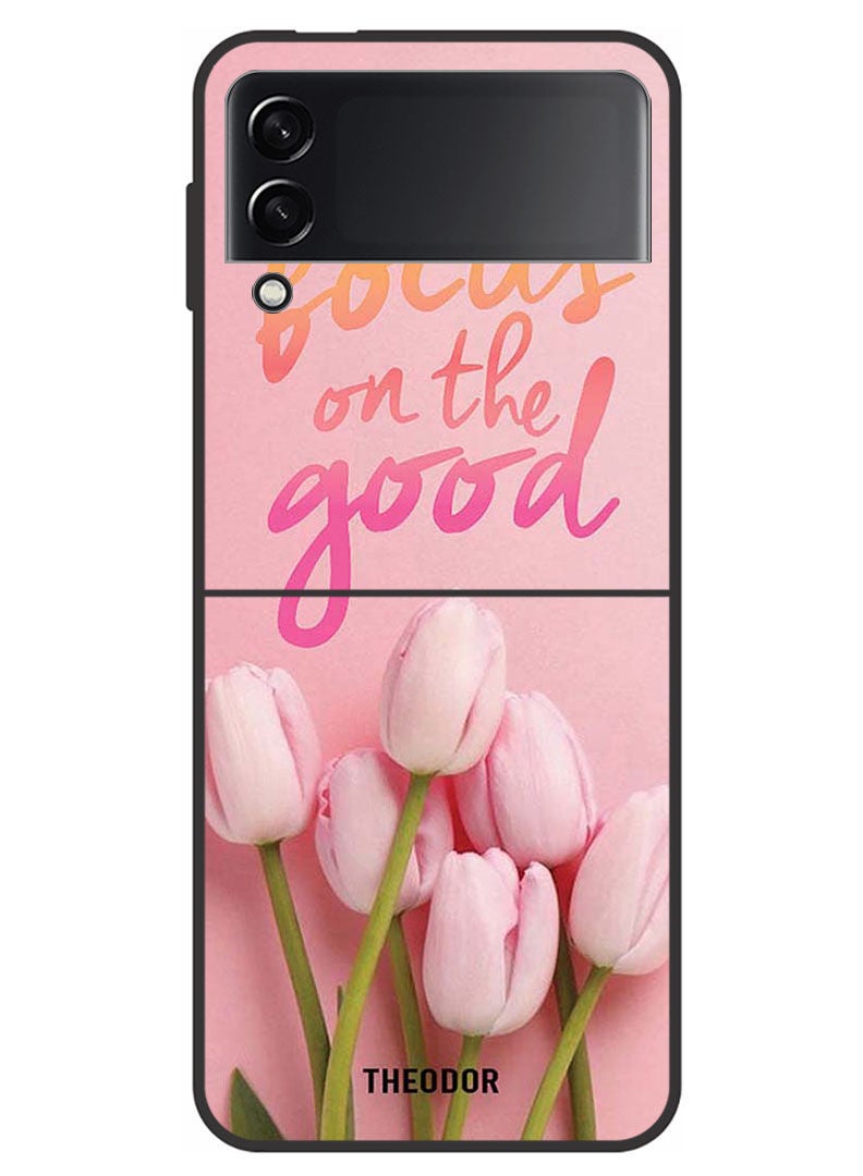 Theodor Protective Case Cover For Samsung Galaxy Z Flip 3 5G    Focus On The Good - Image 1