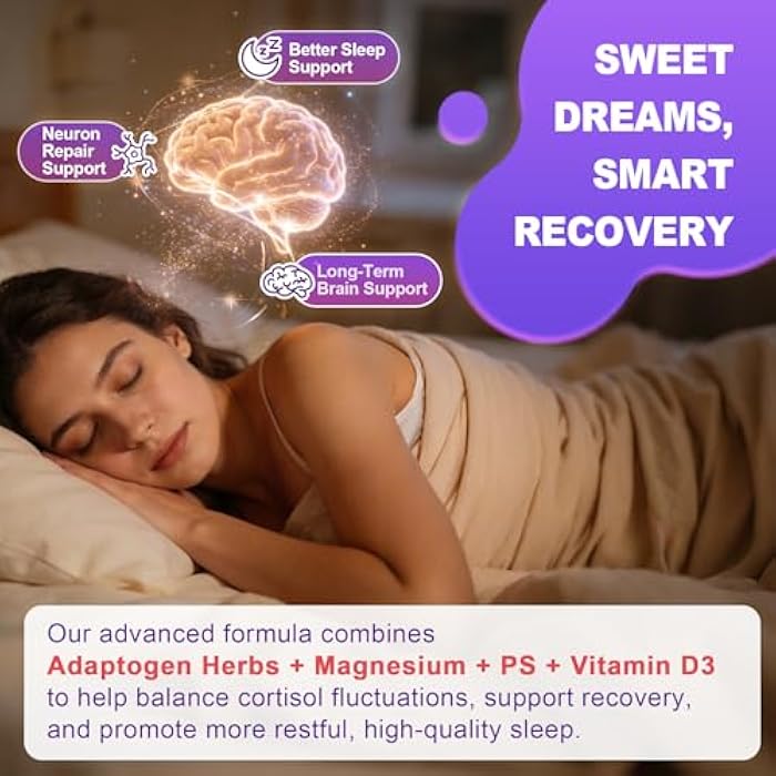 NEVISS Cortisol Calm Gummies for Women Men w/ Lions Mane Mushroom Ashwagandha Saffron & Magnesium Glycinate - Calming Gummies for Adults, Memory Supplements for Focus and Energy, Sugar Free, Vegan, 120ct - Image 5