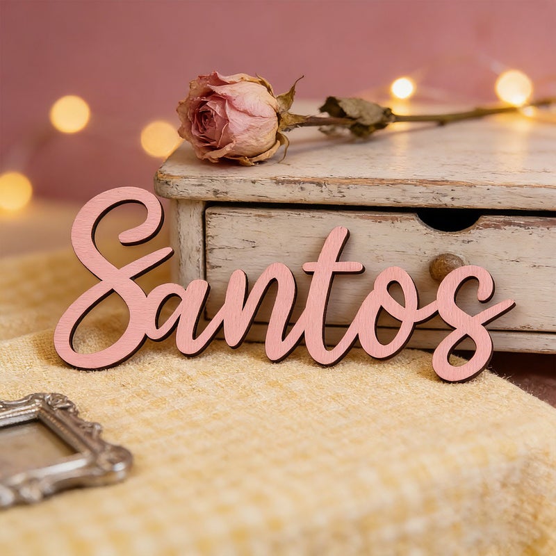 Personalized Wood Nameplate 30cm Battery Free Wall Decor For Home Thanksgiving Gift - Image 5
