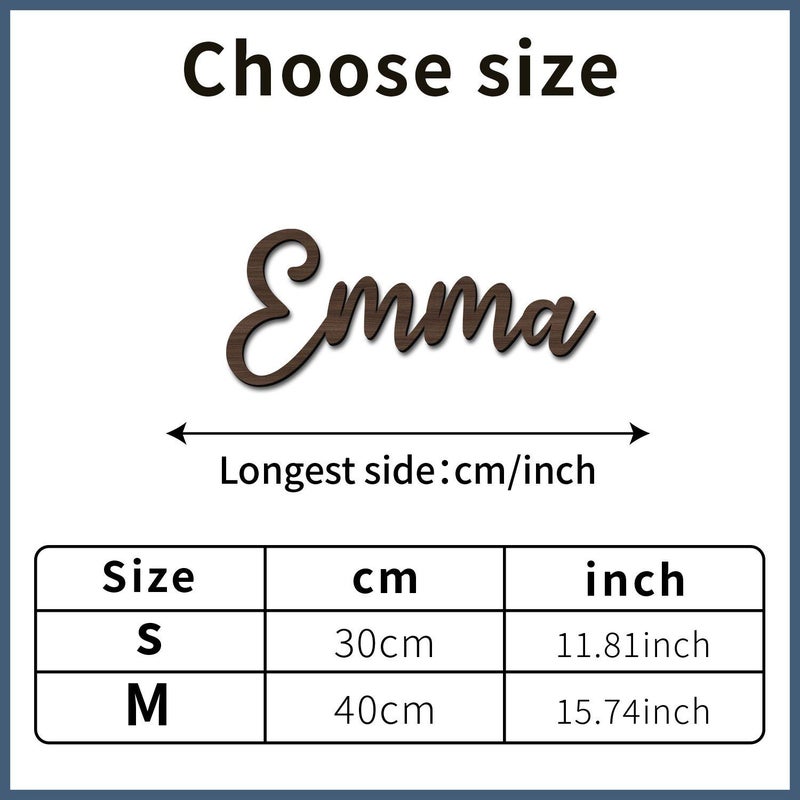Personalized Wood Nameplate 30cm Battery Free Wall Decor For Home Thanksgiving Gift - Image 3