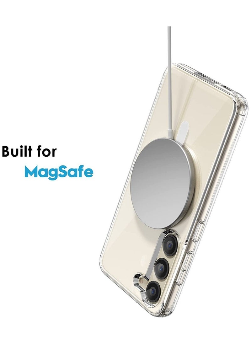 Raxoom Cover Compatible with Samsung Galaxy S23 Plus Clear Case, Magnetic [Support Magsafe Charger] Cute Case for Men & Women,Shockproof Hard Back - Image 2