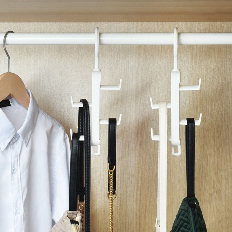 4Pcs Household Tie Hangers Multi-function Scarf Hangers Detachable Bag Hangers Home Accessory - Image 4