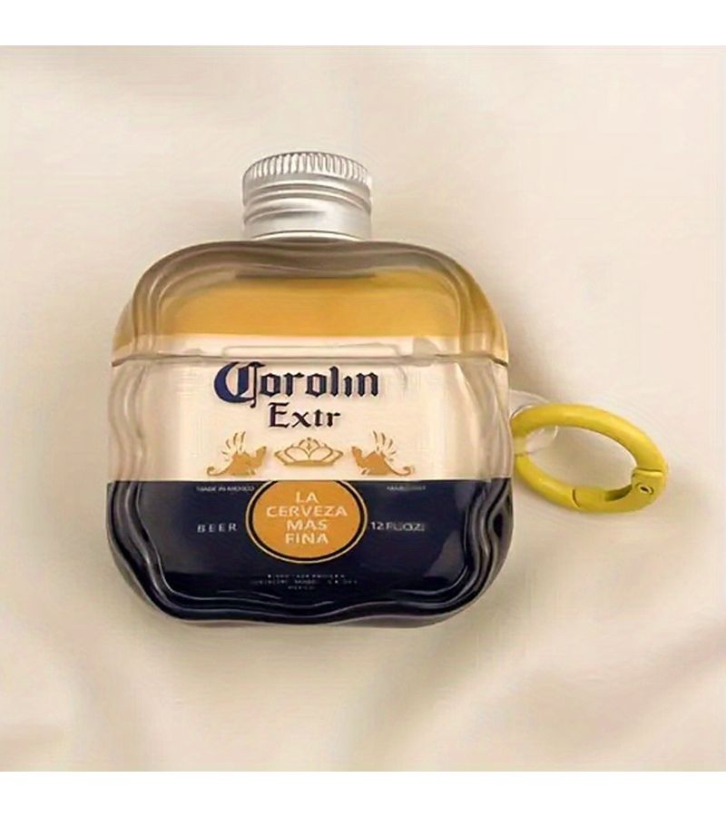 3D Bottle Cap Pattern Case For AirPods 4 With Wavy Edge And Lanyard Hole - Image 5
