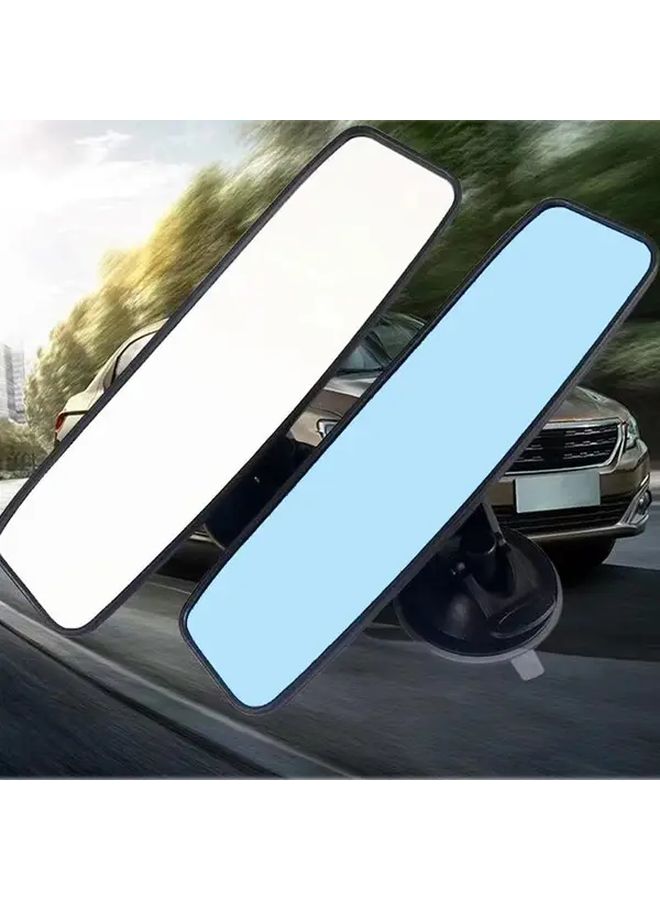 مرآة الرؤية الخلفية للسيارة القابلة للتعديل باللون الأبيض 360 درجة مع حامل كوب الشفط - Image 1