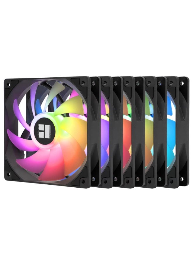 ثيرمالرايت ثيرمال رايت مراوح بي سي ARGB TL-C12C-S*5 لون أسود – خمسة قطع  - Image 3