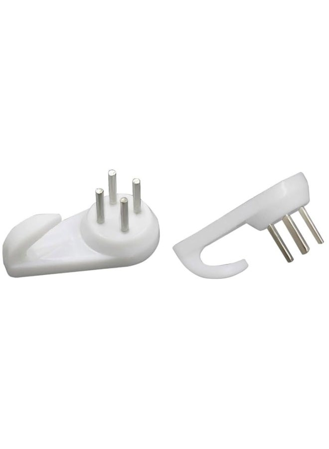 ROBUSTLINE Multipurpose Wall Mounted Metal Plate Single Coat Hook 50511-2Pcs