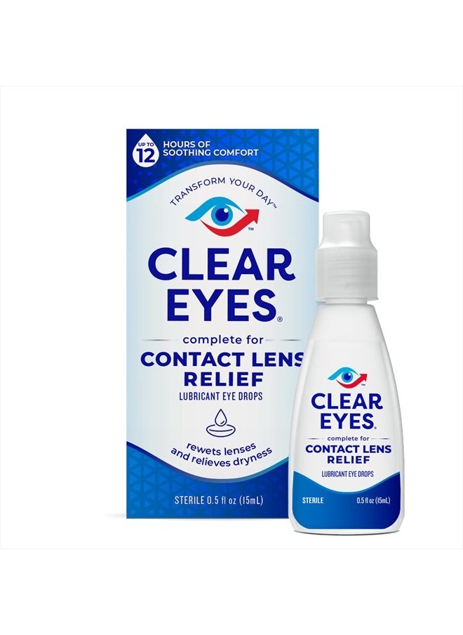 Clear Eyes Contact Lens Relief Eye Drops, 0.5 Fl Oz  - Image 4