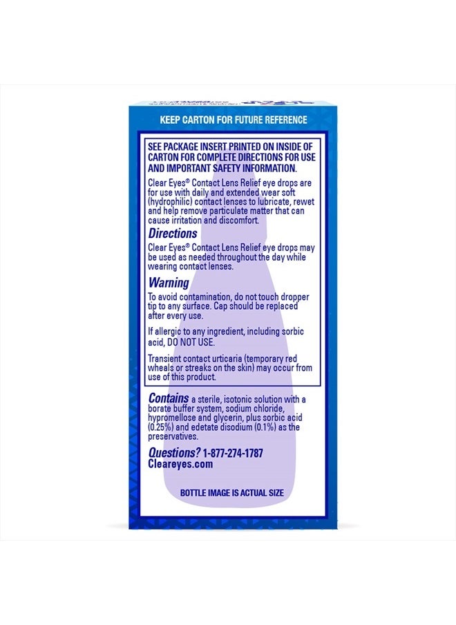 Clear Eyes Contact Lens Relief Eye Drops, 0.5 Fl Oz  - Image 5