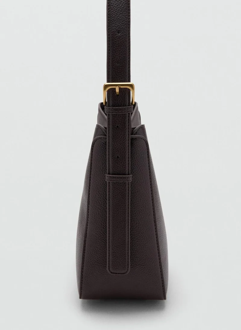 MANGO Medium bucket bag with metal detail