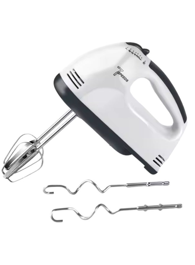 Fine Productions 260W Electric Hand Mixer, 7-Speed Lightweight Mixer with Turbo, 4 Stainless Steel Attachments Included Whisks and Dough Hooks Ideal for Cakes, Baking, Eggs & Mixing - Image 1