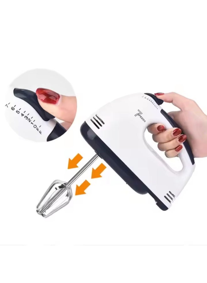 Fine Productions 260W Electric Hand Mixer, 7-Speed Lightweight Mixer with Turbo, 4 Stainless Steel Attachments Included Whisks and Dough Hooks Ideal for Cakes, Baking, Eggs & Mixing - Image 3