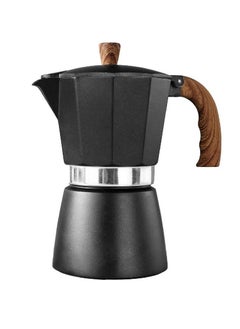 NAFO Stovetop Espresso Maker, Aluminum 6-cup Premium Espresso Moka Pot for Classic Espresso, Manual Italian Coffee Maker for Home and Camping, Easy to Operate and Quick Cleanup (Black)  - Image 1