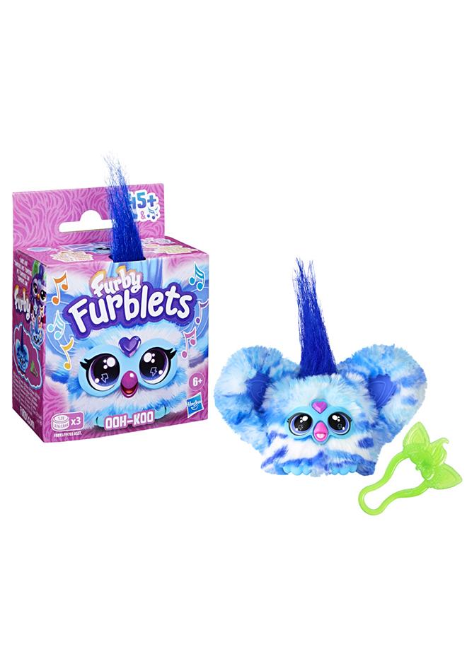Furby فوربي فوربلتس أوه-كو صديق صغير، 45+ أصوات، موسيقى روك وعبارات فربش، ألعاب محشوة إلكترونية للبنات والأولاد 6 سنوات فما فوق، أزرق وأبيض - Image 1