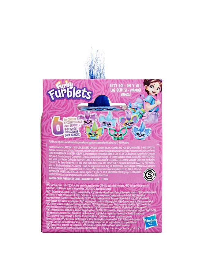 Furby - فوربي فوربلتس أوه-كو صديق صغير، 45+ أصوات، موسيقى روك وعبارات فربش، ألعاب محشوة إلكترونية للبنات والأولاد 6 سنوات فما فوق، أزرق وأبيض - Image 1