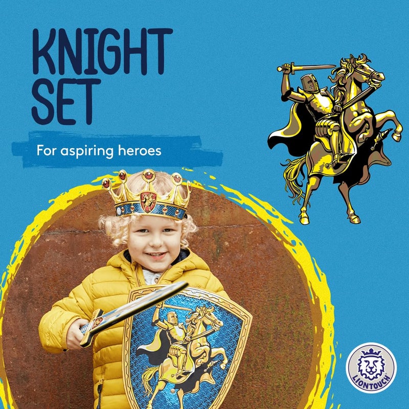 Liontouch  Knight Foam Sword  Shield for Boys  36 Years  Pretend Play Set in Medieval Style for Kids  Toddlers  Safe Toy Weapons  Battle Accessories for Dress Up  Horseback Knight Costumes - Image 3