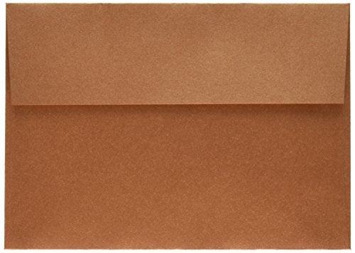 Envelopes.com LUXPaper A7 Invitation Envelopes | Peel & Press | 5 1/4" x 7 1/4" | Copper Metallic | 80lb. Text | 50 Qty - Image 1
