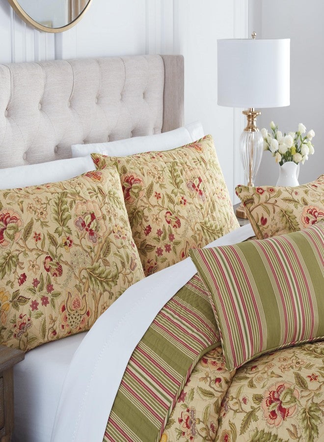 WAVERLY Imperial Dress Soft All Season Reversible 3 Piece Quilt Bedspread Set, Twin, Antique - Image 3