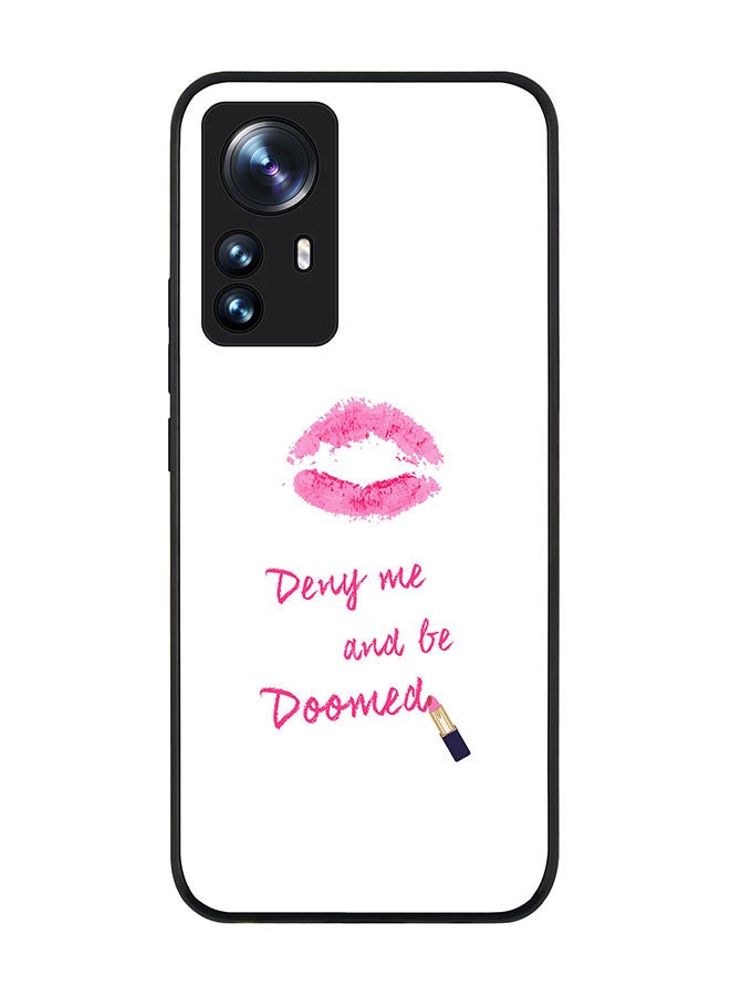 Stylizedd حافظة سوداء متينة لهاتف Xiaomi 12 / Xiaomi 12X، حافظة رفيعة مرنة بحواف مطاطية مضادة للسقوط - أحمر شفاه ممطر - Image 1