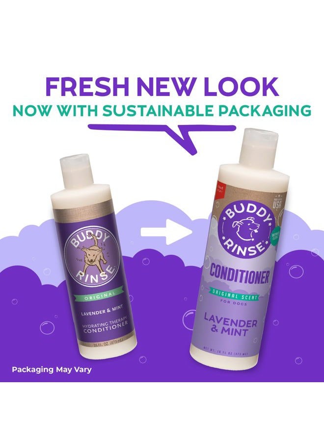 BUDDY BISCUITS Buddy Rinse Conditioner for Dog Grooming Dog, Lavender & Mint, 16 oz. Bottle - Image 2