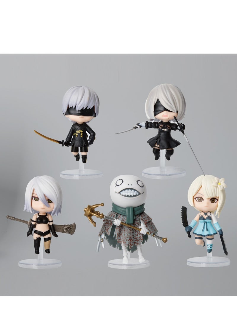 general NieR: Automata Q version Blind Box desktop Car small Ornaments cute Character Model collection Decoration Toys Gifts for family and friends - Image 5