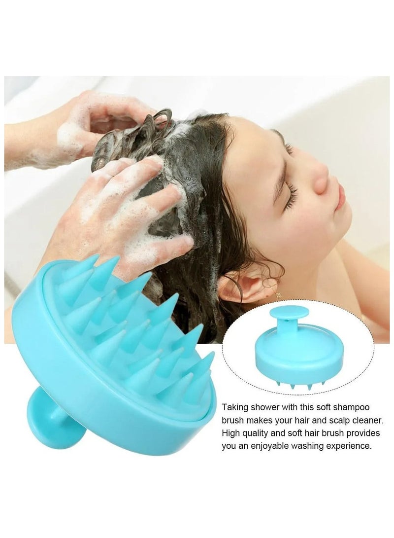 Panvil Set of 2 Silicone Scalp Massager Shampoo Brushes for Hair Growth & Deep Cleaning – Soft Bristles, Manual Head Scrubber for Wet & Dry Hair - Multicolor - Image 4
