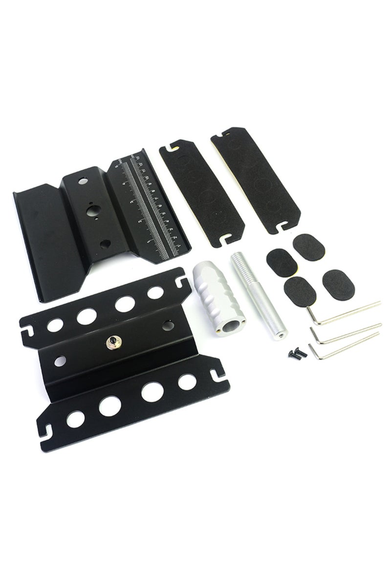 منصة تجميع أدوات سيارات التحكم عن بعد السوداء، منصة عمل قابلة للدوران 360 درجة، محطة إصلاح بمقياس 1/10